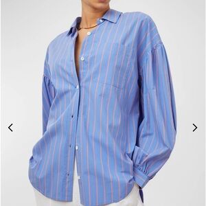 Rails
Janae Striped Balloon-Sleeve Button-Front Shirt